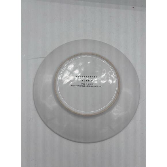 Pottery Barn 3 Cocktail Plates Bubbly Ceramic French 8” Contratto Champagne - Picture 4 of 12